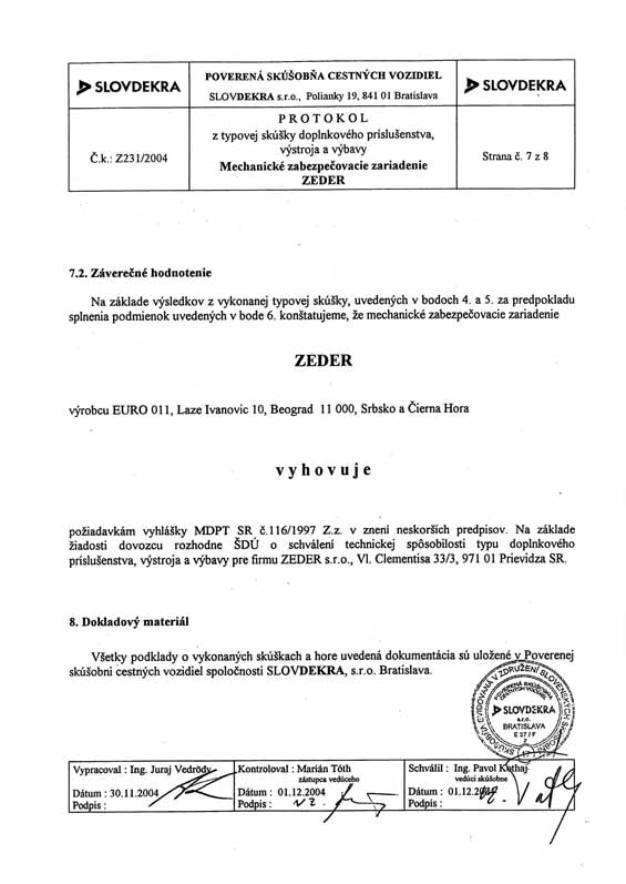 certifikát