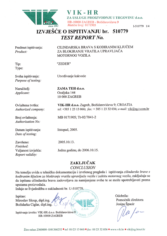certifikát